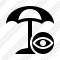 Beach Umbrella View Icon