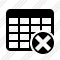 Database Table Cancel Icon