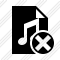 File Music Cancel Icon