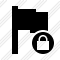 Flag Lock Icon