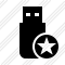 Flash Drive Star Icon