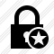 Lock Star Icon