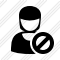 User Woman Block Icon