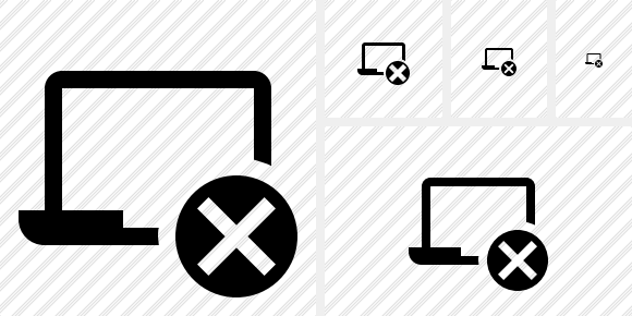 Laptop Cancel Symbol
