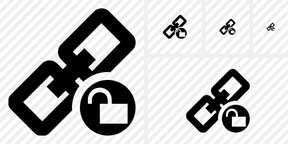 Link Unlock Symbol Link Unlock Symbol