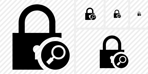 Lock Search Icon Lock Search Icon
