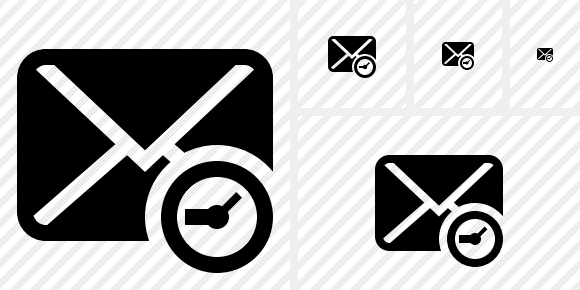 Mail Clock Icon Mail Clock Icon