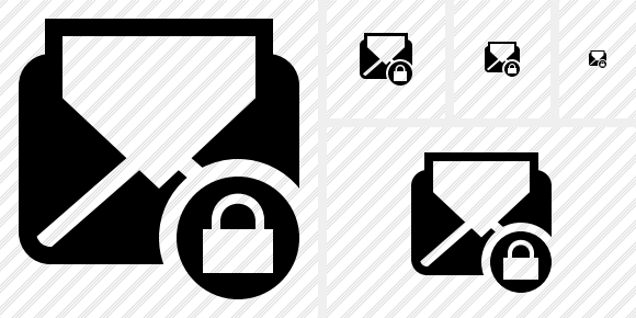 Mail Read Lock Symbol Mail Read Lock Symbol