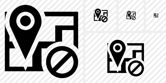 Map Location Block Icon Map Location Block Icon