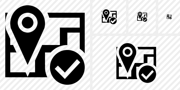 Map Location Ok Icon Map Location Ok Icon
