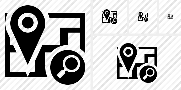 Map Location Search Icon Map Location Search Icon