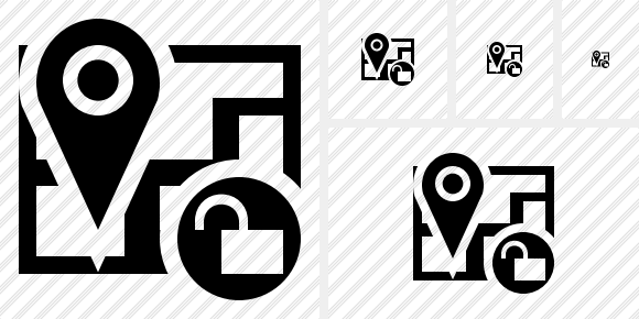 Map Location Unlock Icon Map Location Unlock Icon