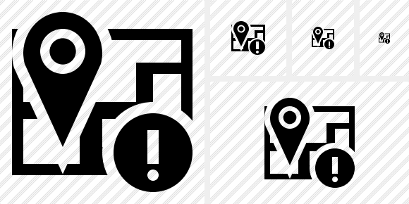 Map Location Warning Icon Map Location Warning Icon