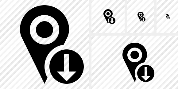 Map Pin Download Symbol Map Pin Download Symbol