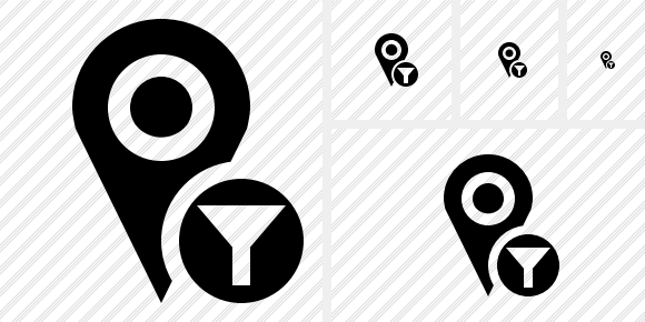 Map Pin Filter Symbol