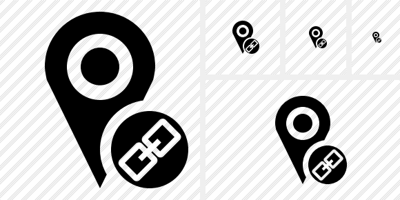 Map Pin Link Symbol Map Pin Link Symbol