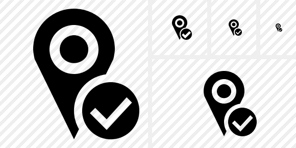 Map Pin Ok Symbol Map Pin Ok Symbol