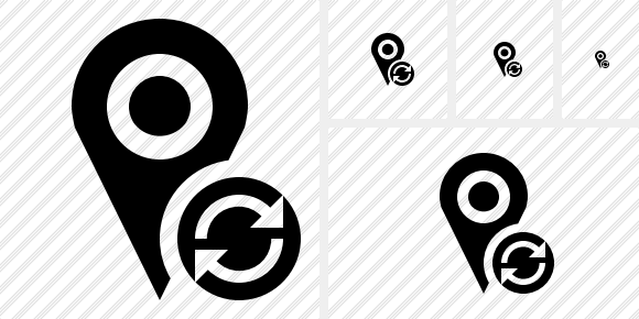 Map Pin Refresh Symbol Map Pin Refresh Symbol
