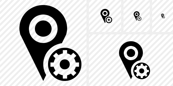 Map Pin Settings Symbol Map Pin Settings Symbol