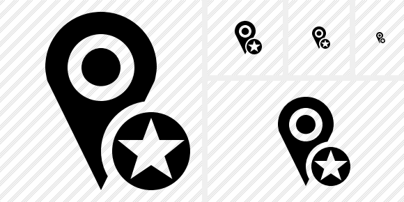 Map Pin Star Symbol