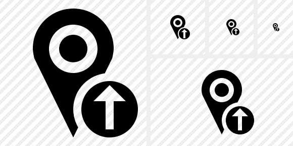 Map Pin Upload Symbol Map Pin Upload Symbol
