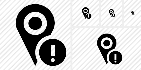 Map Pin Warning Symbol Map Pin Warning Symbol