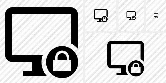 Monitor Lock Icon Monitor Lock Icon