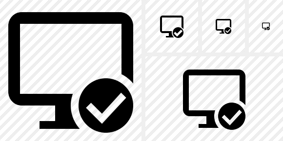 Monitor Ok Icon Monitor Ok Icon