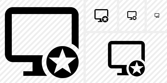 Monitor Star Icon Monitor Star Icon
