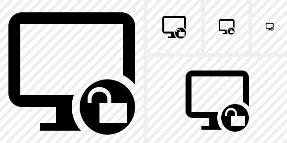 Monitor Unlock Icon Monitor Unlock Icon