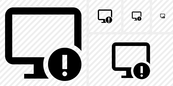 Monitor Warning Icon Monitor Warning Icon