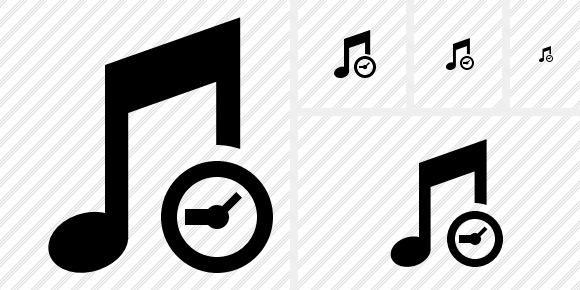 Music Clock Icon Music Clock Icon