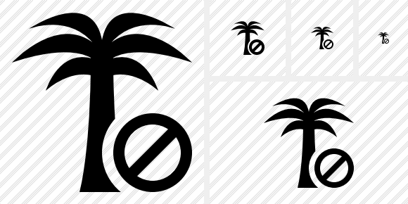 Palmtree Block Icon Palmtree Block Icon