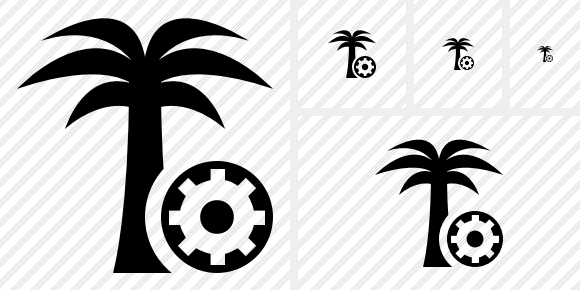 Palmtree Settings Icon Palmtree Settings Icon
