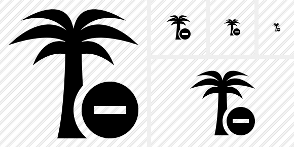 Palmtree Stop Icon Palmtree Stop Icon