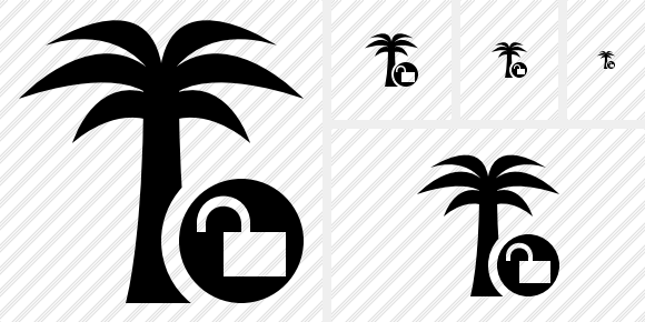 Palmtree Unlock Icon Palmtree Unlock Icon