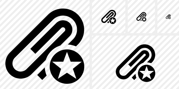 Icono Paperclip Star