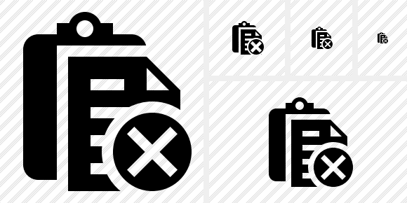 Paste Cancel Symbol Paste Cancel Symbol