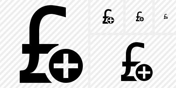 Pound Add Icon Pound Add Icon