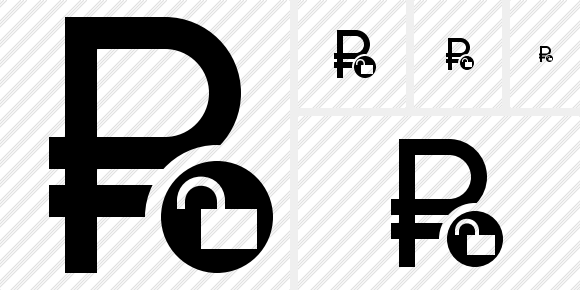 Ruble Unlock Symbol