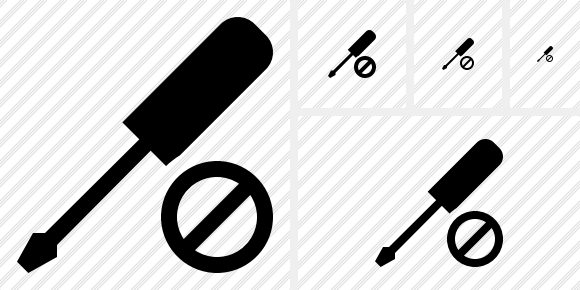 Screwdriver Block Icon Screwdriver Block Icon