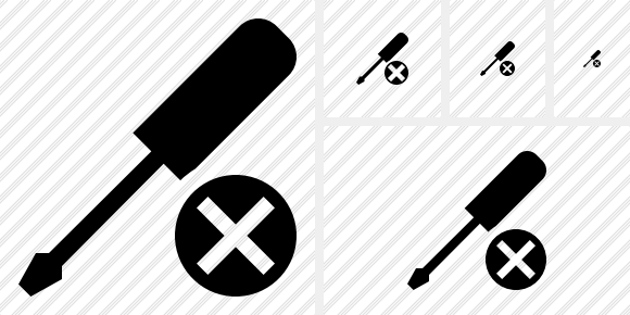 Screwdriver Cancel Icon Screwdriver Cancel Icon