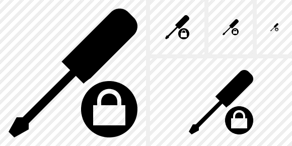 Screwdriver Lock Symbol