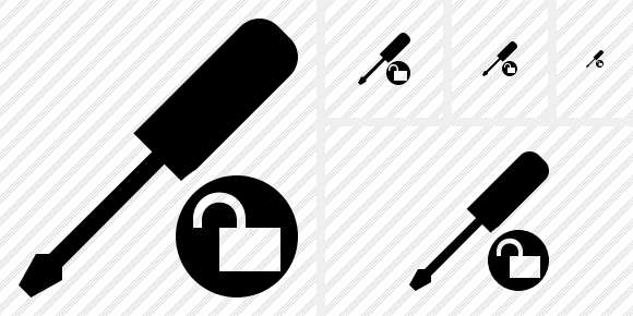Screwdriver Unlock Icon Screwdriver Unlock Icon
