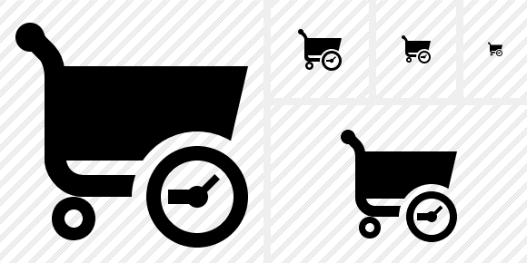Shopping Clock Icon Shopping Clock Icon