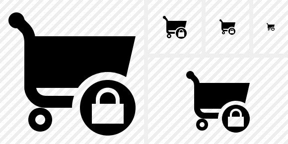 Shopping Lock Icon Shopping Lock Icon