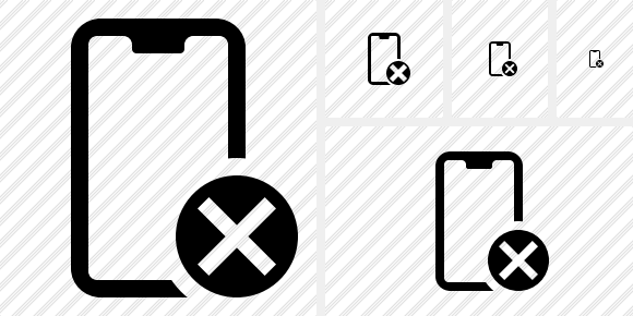 Smartphone 2 Cancel Symbol