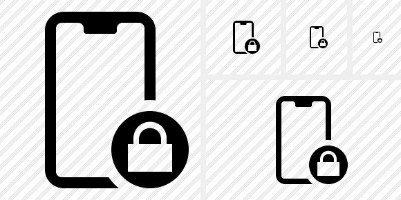 Smartphone 2 Lock Symbol Smartphone 2 Lock Symbol