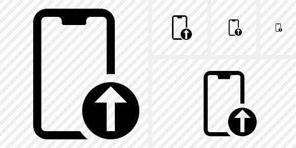 Smartphone 2 Upload Symbol Smartphone 2 Upload Symbol