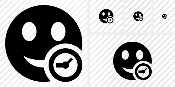 Smile Clock Icon Smile Clock Icon